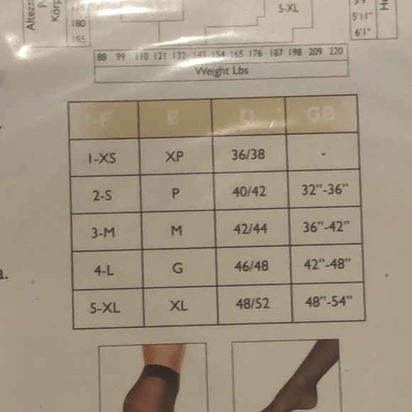 Brand new in sealed package Phillipe Montignon black tights/hosiery size 2s - Picture 5 of 8